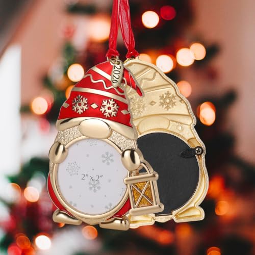 2" Gnome Christmas Photo Frame Ornament with Santa Claus Variation, 2026 Keepsake