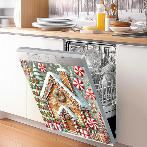 Dishwasher Magnet Cover Magnetic Sticker Decorative Refrigerator Wash