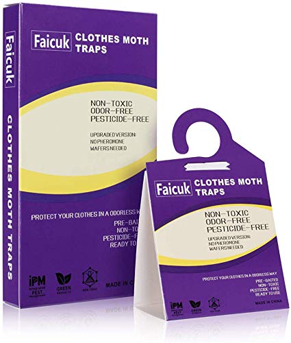 12-Pack Clothes Moth Traps with Pheromone Attractant for Closet & Carpet Control
