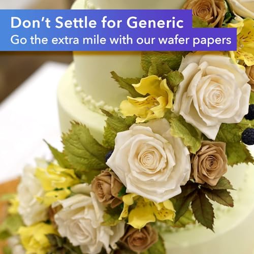 Edible Wafer Paper Sheets for Cake Decorating 8x11 Inch - 100 Pack