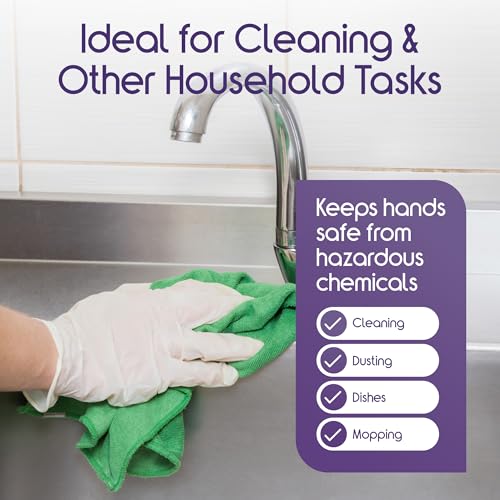 Inspire Large Vinyl Exam Gloves Pack of 1000 - Latex-Free Medical Disposable Gloves for Healthcare & Food Service