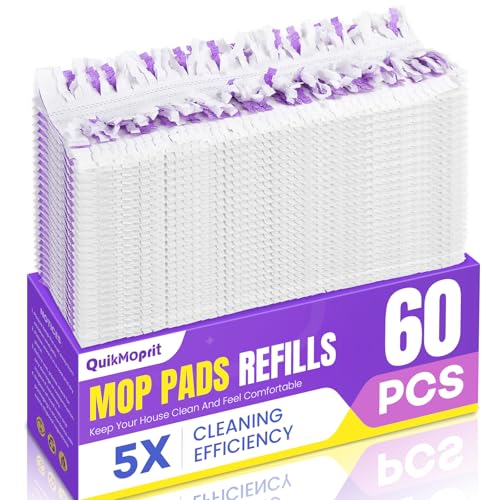 60 Pcs Swiffer PowerMop Refill Pads - Multi-Surface Disposable Cleaning Pads