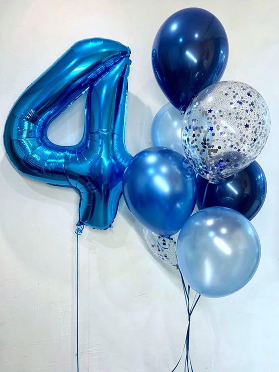 Number 12 Balloon by [Brand Name] - 40-Inch Navy Blue Birthday Decoration for 12th Year Celebration