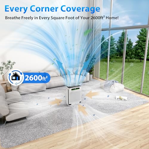 FreAire HAP605 Air Purifier Replacement Filter Set - White 2 Pack - Dust Smoke Pet Dander