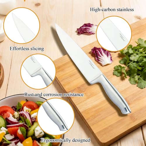 14-Piece Knife Block Set with Built-in Sharpener - Cherry Finish