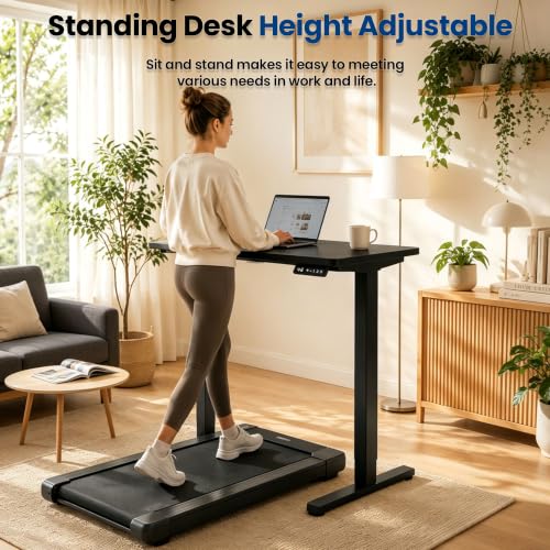 ExaDesk 35" x 20" Classic Black Electric Standing Desk for Small Spaces