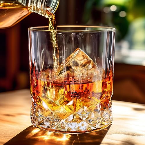 24 Pack Old Fashioned Rocks Glasses - 10 Oz Whiskey Bourbon Glassware