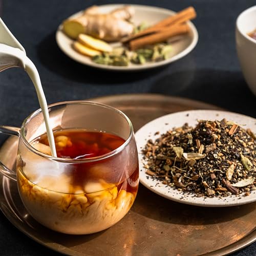 Organic Black Masala Chai Loose Leaf Tea - Caffeinated, 1lb - Spiced Indian Blend with Citrus