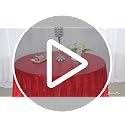 SquarePie Red 72-Inch Round Sequin Tablecloth - Glam Party Linen