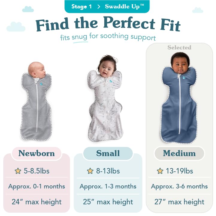 Love to Dream Swaddle UP - Baby Sleep Sack for Self-Soothing | 1.0 TOG, 13-19 lbs, Gray