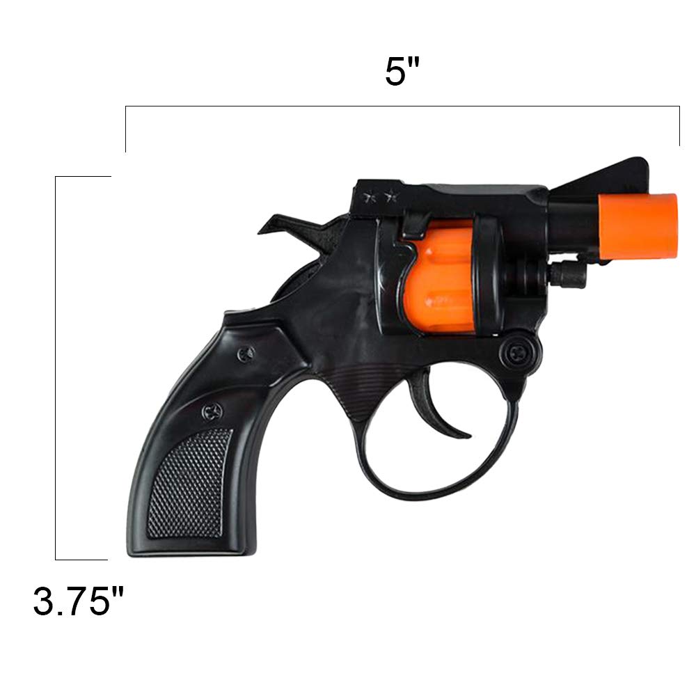 ArtCreativity Cap Gun Revolver Toy for Kids - Set of 2 Toy Cap Guns with Safe Shooter Design, Classic Pistol Toys for Boys and Girls Ages 4+