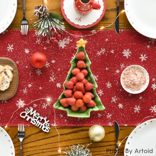 Artoid Mode Snowman Christmas Table Runner 13x108 Inch - Holiday Home Decor