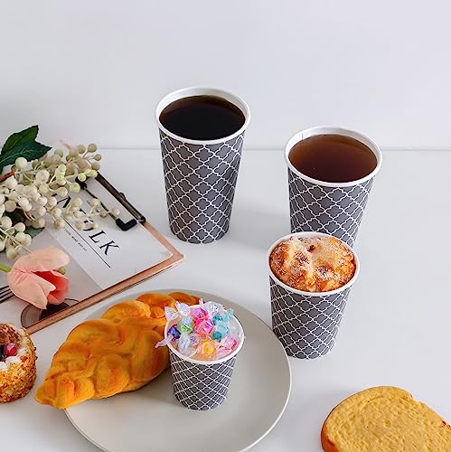 Lamosi 12 oz Disposable Coffee Cups - 180 Pack Hot & Cold Drinkware Variation