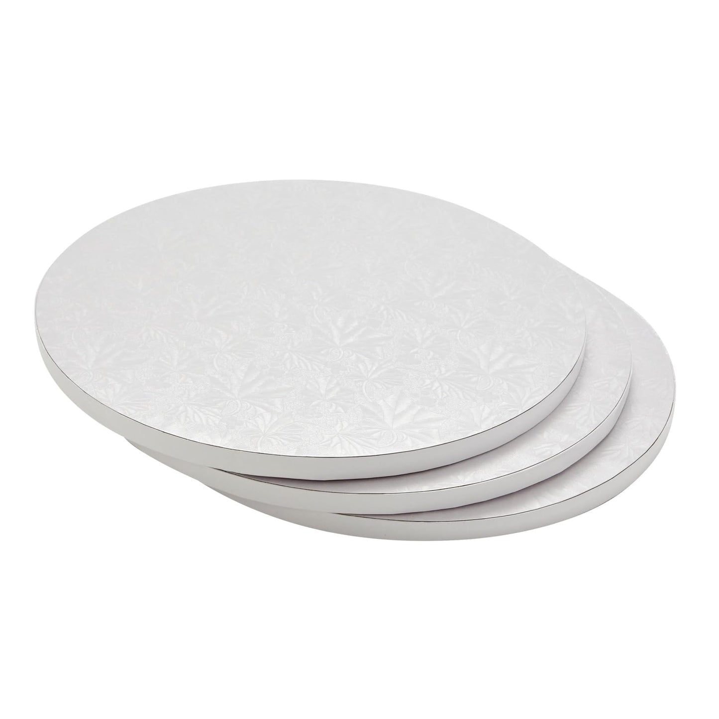 Juvale 12-Inch Round Cake Drum Board Set - 12 in, White, 3-Pack, Modern - Cake Drum Set for Baking Supply & Base Board Display