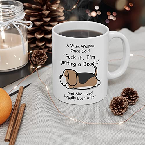 Funny Beagle Mug for Dog Moms - 11oz White Ceramic Coffee Cup Gift