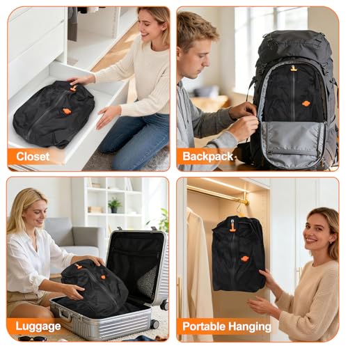 Fantictas Travel Vacuum Bags 2 Pack with Cordless Pump 24L Capacity