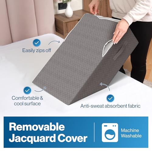 Kölbs Double Leg Elevation Pillow for Post Surgery Support with Jacquard Cover
