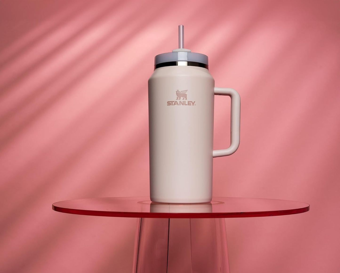STANLEY Quencher H2.0 Tumbler - 64 oz Insulated Stainless Steel Cup with Handle & Straw | BPA-Free Rose Quartz 2.0