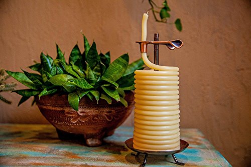 Vertical Beeswax Candle by the Hour - Eco-Friendly 80-Hour Natural Candle with Cotton Wick (Variation of Candle / Vertical)