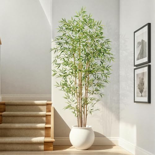 Keeplush 6FT Artificial Bamboo Tree - Realistic Indoor Faux Plant with 6 Trunks