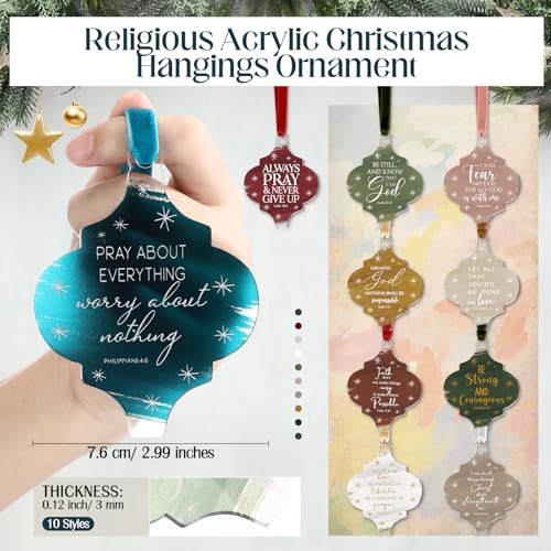 Cinnvoice Christian Christmas Ornament Coworker 50 Set Classic Lantern