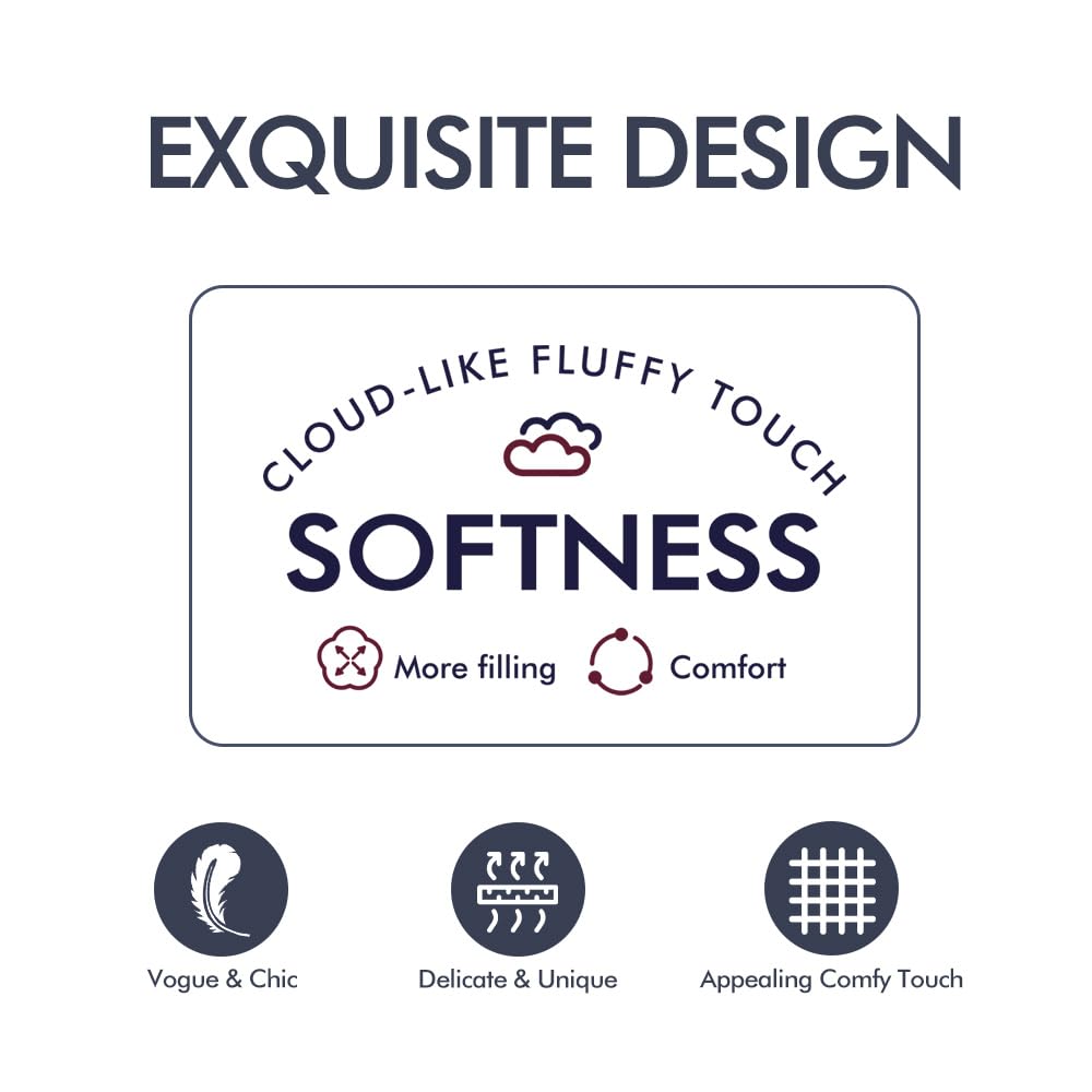 MIULEE 12x20 Throw Pillow Inserts (Set of 2), Rectangle Premium Soft Decorative Pillow Inserts for Sofa Bed Living Room