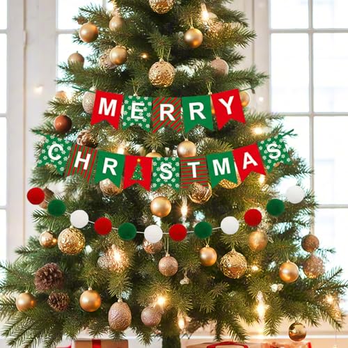 Christmas Banner 3 Pack - Holiday Hanging Decorations for Home & Party