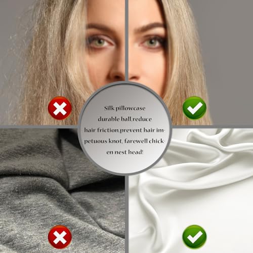 Mulberry Silk Pillow Cases 2 Pack King Size Ivory - Soft & Cool Sleep Set