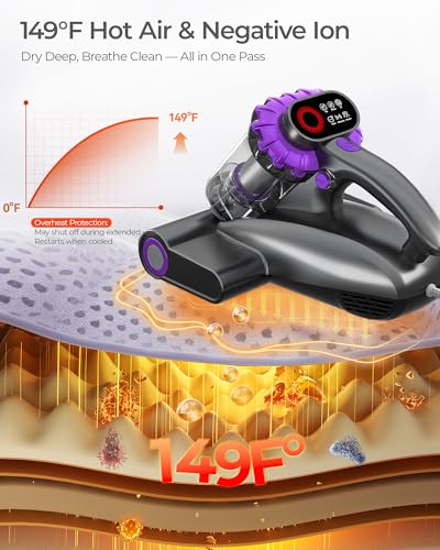 Mayking Pro Mattress Vacuum Cleaner Upgrade Model MV03 with Dust Detection & UV-C