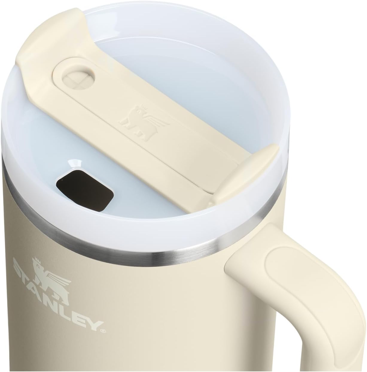 STANLEY Quencher H2.0 Tumbler - 40 oz Insulated Stainless Steel Cup with Handle & Straw | Toasted Almond