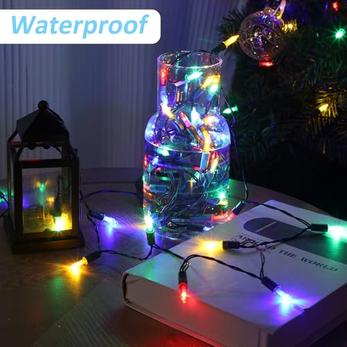 Blissun 50-LED Battery Operated Mini String Lights 16 ft Multicolor, 8 Modes, 2 Pack