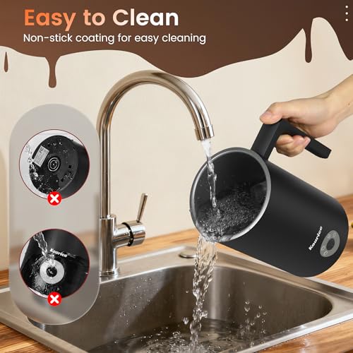 Kourice 4-in-1 Electric Milk Frother & Steamer - Light Black
