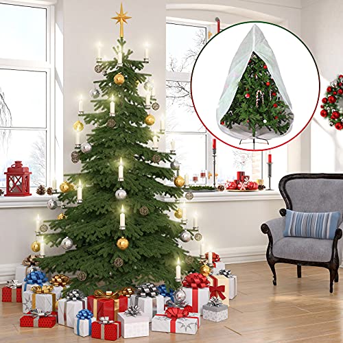 Shappy White Xmas Tree Storage Bag - Upright Cover 9x6 Feet