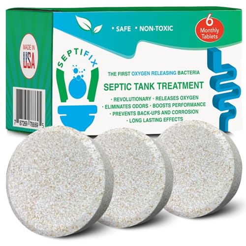 Septic Tank Treatment Tablets - Oxygen-Releasing Bacteria for Waste & Odor Control