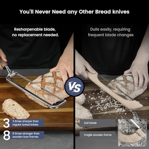 SYOKAMI 2026 Bow-Design Bread Knife for Homemade Bread, Right-Handed