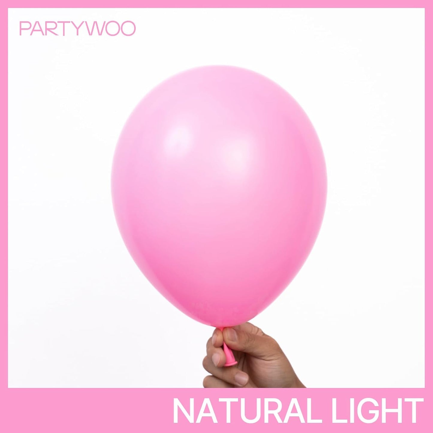 PartyWoo Pink Balloon Arch Kit - 101pcs 12 Inch Matte Balloons for Baby Showers & Birthday Parties