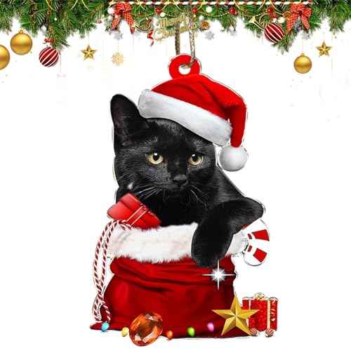 Black Cat Christmas Ornaments 2025, Ornaments for Christmas Tree, Funny Black cat, Cat Decor,Personalized Gifts for Lovers