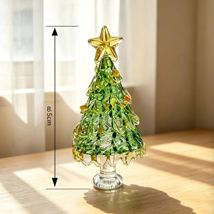 Handmade Christmas Glaze Tree Ornaments Set of 2 - Festive Holiday Decor