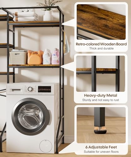Homde Over The Washer and Dryer Storage Shelf: 5-Tier Heavy Duty