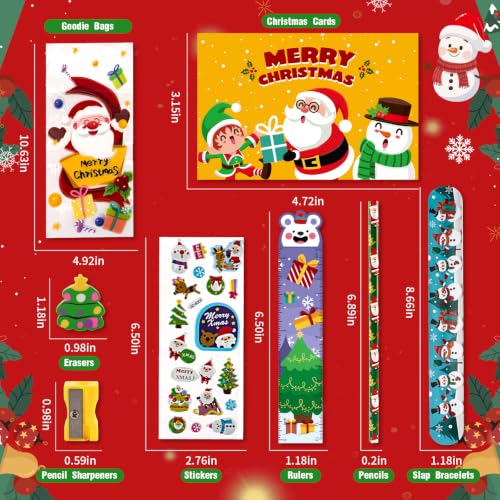 Christmas Party Favor Set for Kids - 24 Pack Holiday Stationery & Toys