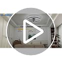 White 20-Inch RGB Ceiling Fan with Light and Remote - Smart Fandelier