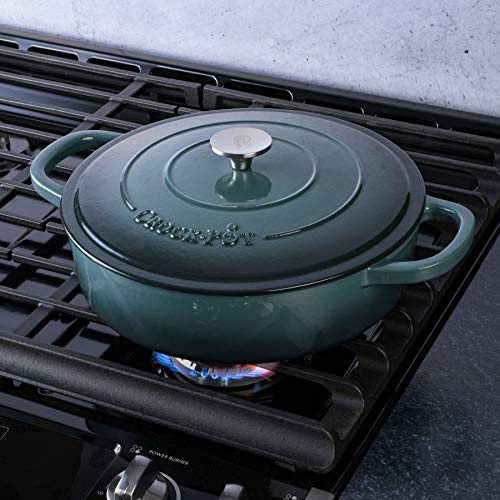 Crock-Pot Artisan 5 Qt Enameled Cast Iron Braiser with Lid - Slate Gray