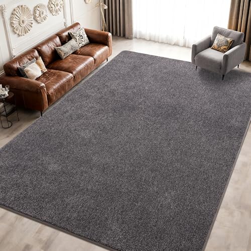 Keeko 4' x 6' Dark Grey Memory Foam Area Rug - Non-Slip, Washable, Soft Bedroom Carpet