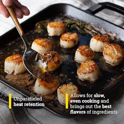 Lodge Chef Collection 11-Inch Pre-Seasoned Cast Iron Square Grill Pan