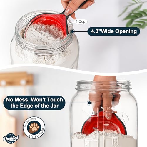 1 Gallon Wide Mouth Mason Jars with Airtight Silicone Gasket - 2 Pack