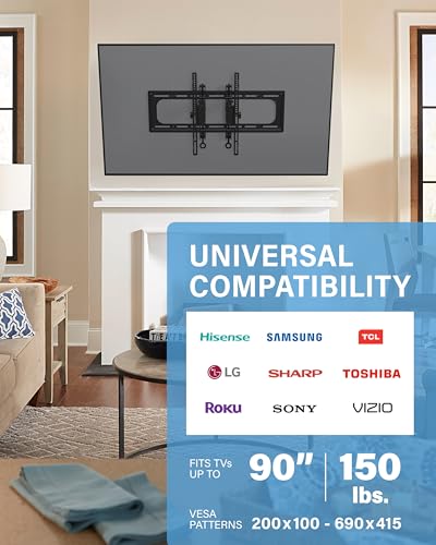 Extendable Tilt TV Wall Mount for 42-90 Inch Screens up to 150lbs