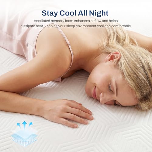 GRUSIGN White Queen Gel Memory Foam Mattress Topper 3 Inch Breathable Support