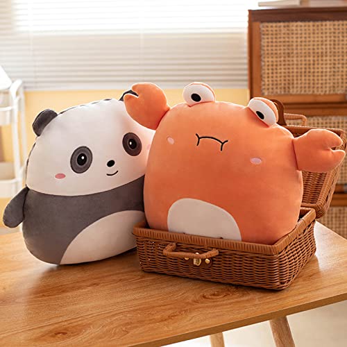Cute Panda Plush Pillow, 8 inch Panda Stuffed Animal Toy Kawaii Plushies Hugging Pillow Gifts for Room Decor Kids Birthday Valentine