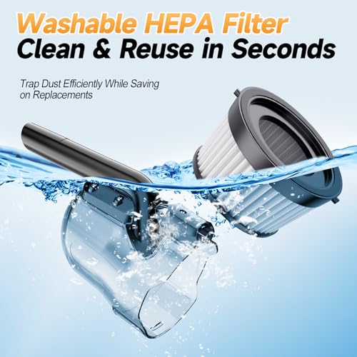 Yellow Cordless Handheld Vacuum Cleaner Compatible with DeWalt Batteries – Lightweight & Strong Suction