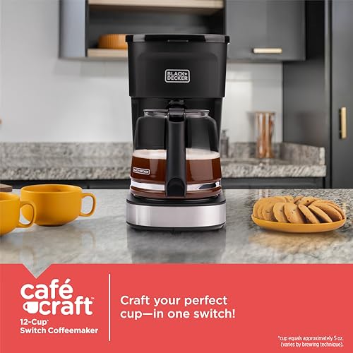 BLACK+DECKER 12-Cup Drip Coffee Maker with Vortex Showerhead, Keep Warm, Stainless Steel